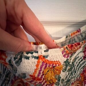 Colorful Smocked strapless maxi